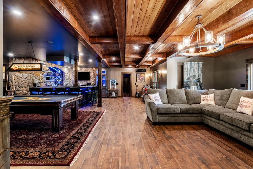 Finished Basement Entertaining