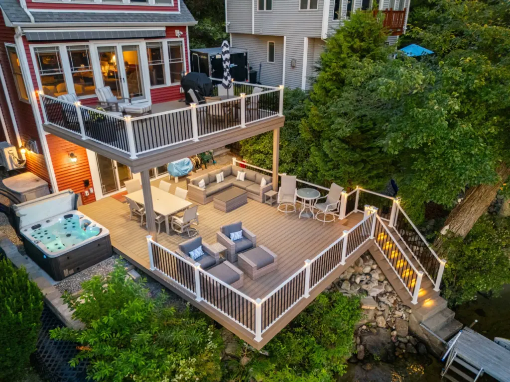 Multi level composite deck