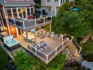 Multi level composite deck